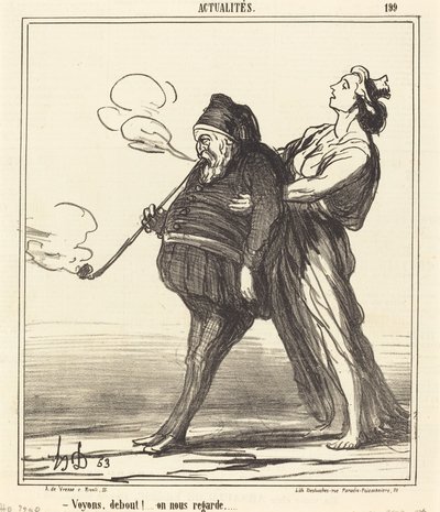 Zobaczmy!... stojąc, patrzą na nas autorstwa Honoré Daumier