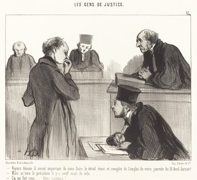 Widząc świadka, ważne byłoby... autorstwa Honoré Daumier
