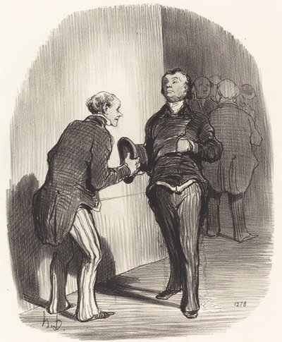 Widok na przedsionek ministerialny... autorstwa Honoré Daumier
