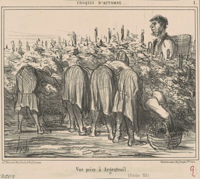 Widok z Argenteuil (październik 1856) autorstwa Honoré Daumier