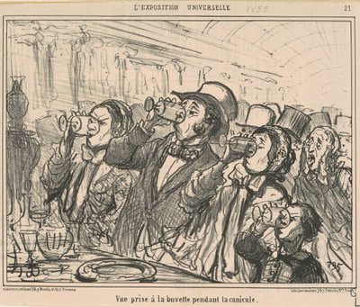 Widok z baru podczas upałów autorstwa Honoré Daumier