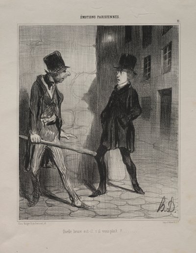 Przepraszam, która godzina? autorstwa Honoré Daumier
