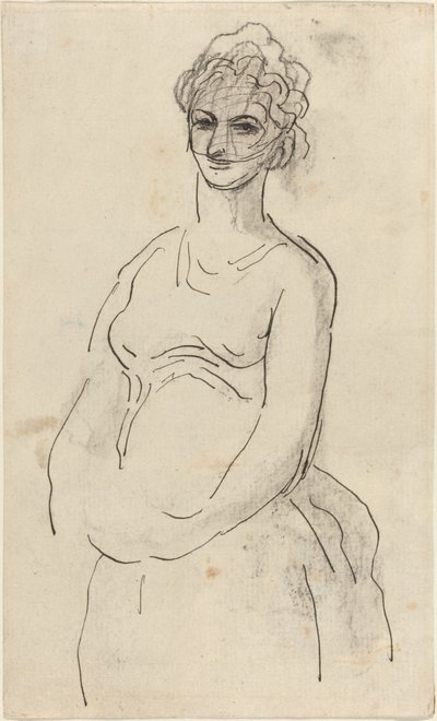 Kobieta z welonem autorstwa Honoré Daumier