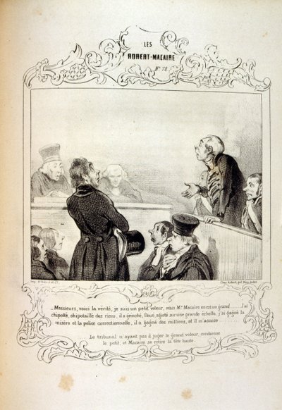 ilustracje o ideach i legendach Philipon pod tytułem Les Cent i Robert Macaire autorstwa Honoré Daumier