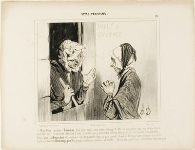 "- Mój Boże! Madame Bombec, co ci się stało - Nie wspominaj o tym, moja droga, to straszne. Świat staje się coraz gorszy, wolałbym być dozorcą w ogrodzie botanicznym! Znasz tego Bézucheta z piątego piętra, tego, który zawsze upiera się, że autorstwa Honoré Victorin Daumier