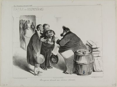Uczciwa nagroda dla obowiązkowych wyborców, płyta 404 autorstwa Honoré Victorin Daumier