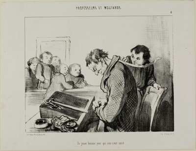 Młody człowiek, dla którego nic nie jest święte, płyta 8 z Professeurs Et Moutards autorstwa Honoré Victorin Daumier