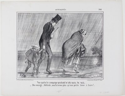 Wycieczka krajoznawcza w pięknym miesiącu maju. "- Odwagi... Adelaïde to tylko kolejna liga do przejścia", płyta 308 z Actualités autorstwa Honoré Victorin Daumier