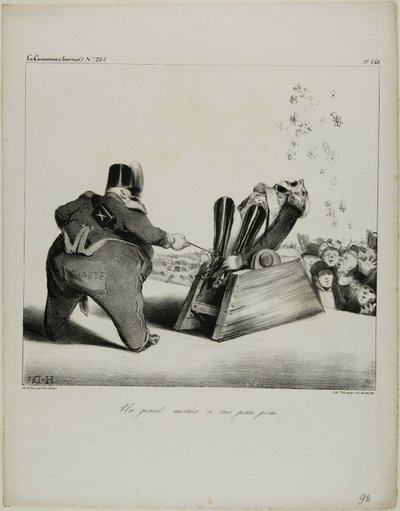 Duży moździerz o krótkim zasięgu, płytka 488 autorstwa Honoré Victorin Daumier