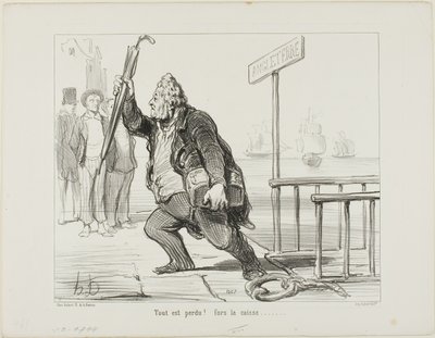 "Wszystko stracone - uratuj kasę" autorstwa Honoré Victorin Daumier