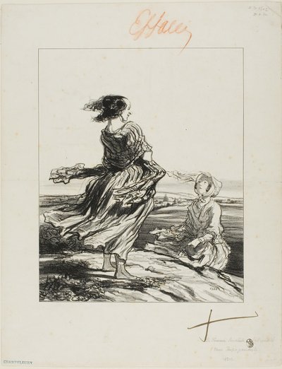 Aktywistka, z Les Femmes Socialistes autorstwa Honoré Victorin Daumier