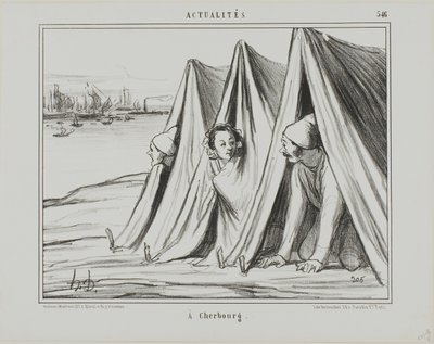 W Cherbourgu, płyta 546 z Actualités autorstwa Honoré Victorin Daumier