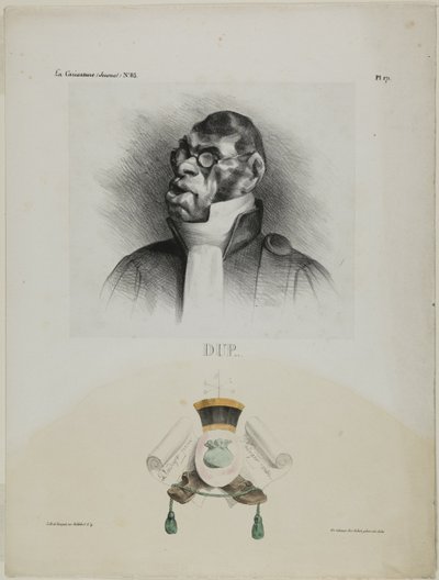 Dup..., płyta 171 z Cartooning Celebrities autorstwa Honoré Victorin Daumier
