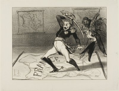 Cesarz Mikołaj pracujący w swoim gabinecie, płyta 94 z Actualités autorstwa Honoré Victorin Daumier