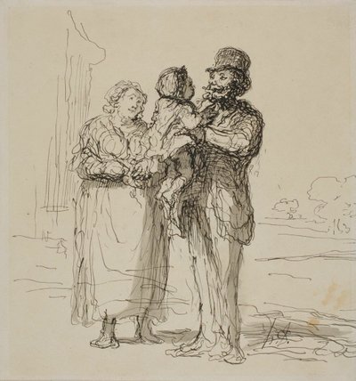 Scena rodzinna autorstwa Honoré Victorin Daumier
