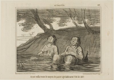 Znalazłszy w końcu rozwiązanie na spędzenie lata 1857 roku w przyjemny sposób, płyta 429 z Actualités autorstwa Honoré Victorin Daumier