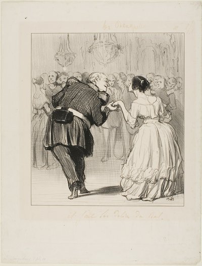 Rozkoszuje się piłką, płyta 10 z Les Banqueteurs autorstwa Honoré Victorin Daumier