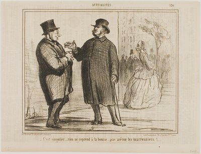 To dziwne: nic nie zyskuje na giełdzie, nawet kasztany!, płyta 520 z Actualités autorstwa Honoré Victorin Daumier