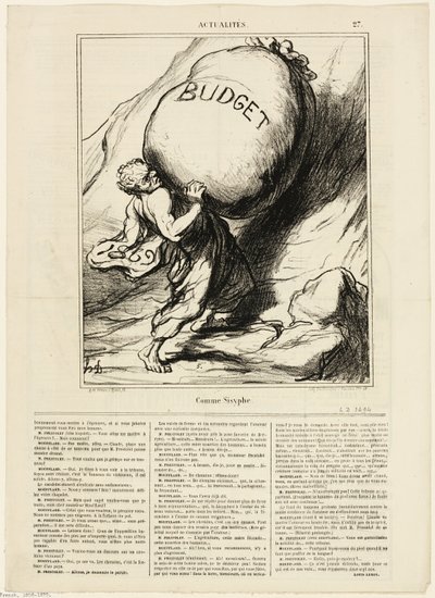 Jak Syzyf, płyta 27 z Actualités autorstwa Honoré Victorin Daumier