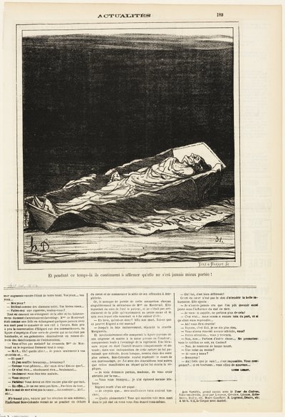 Tymczasem oni wciąż twierdzą, że nigdy nie była lepsza, płyta 183 z Actualités autorstwa Honoré Victorin Daumier