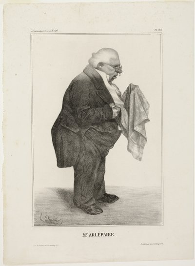 Pan Arlépaire..., płyta 280 z Célébrités de la Caricature autorstwa Honoré Victorin Daumier