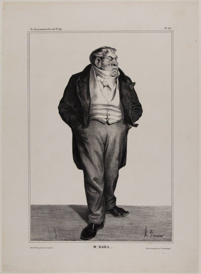 Pan Baill..., płyta 312 z Cartooning Celebrities autorstwa Honoré Victorin Daumier