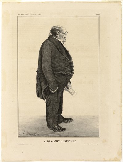 Pan Benjamin Dudessert, płyta 287 z Célébrités de la Caricature autorstwa Honoré Victorin Daumier