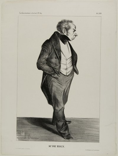 Pan De Rign, płyta 333 od Cartooning Celebrities autorstwa Honoré Victorin Daumier