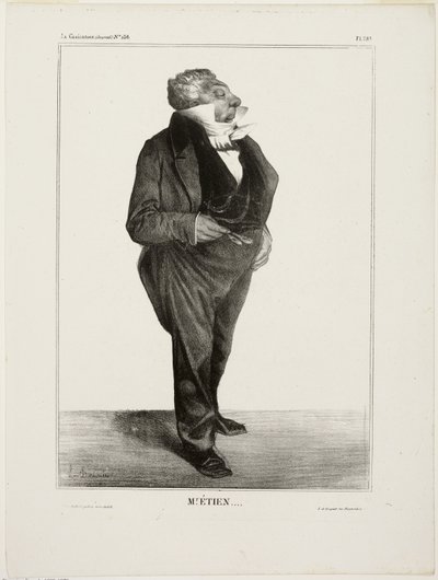 Pan Étien...., płyta 283 z Cartooning Celebrities autorstwa Honoré Victorin Daumier