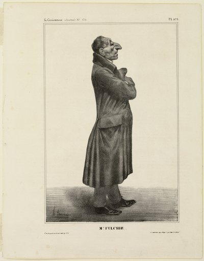 Pan Fulchir..., płyta 273 z Cartooning Celebrities autorstwa Honoré Victorin Daumier