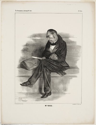 Pan Guiz..., płyta 340 z Cartooning Celebrities autorstwa Honoré Victorin Daumier