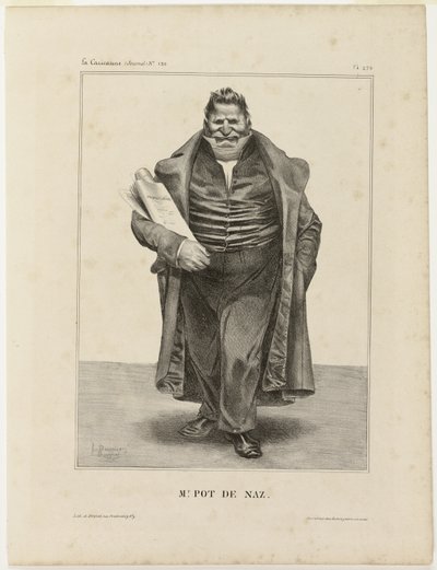 Pan Pot De Naz..., płyta 270 z Cartooning Celebrities autorstwa Honoré Victorin Daumier