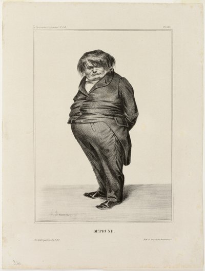 Pan Prune, płyta 288 z Célébrités de la Caricature autorstwa Honoré Victorin Daumier