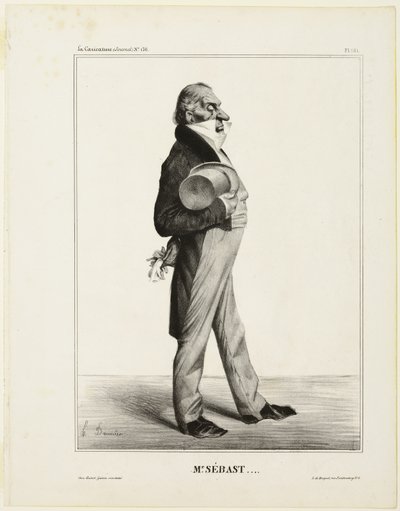 Pan Sébast ...., płyta 281 z Cartooning Celebrities autorstwa Honoré Victorin Daumier
