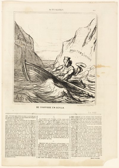 Scylla i Charybdy, płyta 44 z Actualités autorstwa Honoré Victorin Daumier