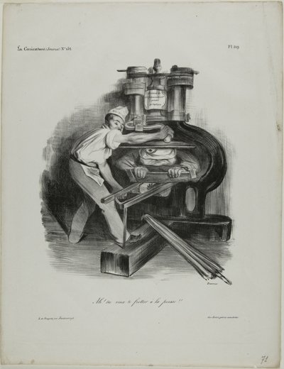 "Więc chcesz mieszać się do prasy!", powiedział 319. autorstwa Honoré Victorin Daumier
