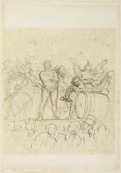 The Side Show (La Parade) autorstwa Honoré Victorin Daumier