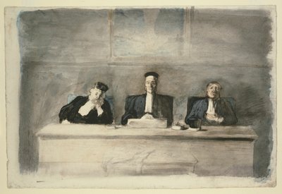 Trzej sędziowie autorstwa Honoré Victorin Daumier