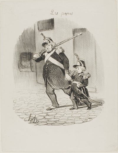 Dzień wielkiej parady, płyta 6 od Les Papas autorstwa Honoré Victorin Daumier