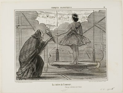 Matka Erosa (nie mylić z Wenus), płyta 10 z Croquis Dramatiques autorstwa Honoré Victorin Daumier