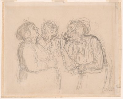 Trzy plotki autorstwa Honoré Victorin Daumier