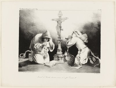 Kiedy diabeł się zestarzał, został pustelnikiem, płyta 476 autorstwa Honoré Victorin Daumier