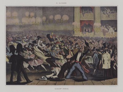 Galop Final (kolor lito) autorstwa Honore (after) Daumier