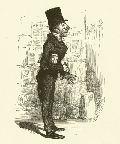 Mały Prawnik (Grawerowanie) autorstwa Honore (after) Daumier