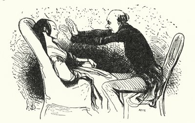 Hipnotyzer (lito) autorstwa Honore (after) Daumier