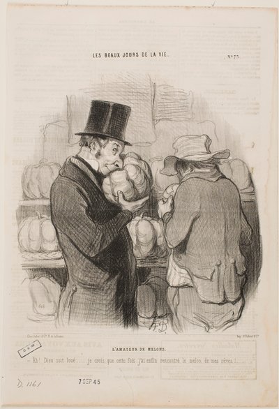 Znawca melonów autorstwa Honoré Daumier