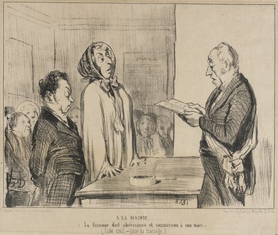 W ratuszu... autorstwa Honoré Daumier
