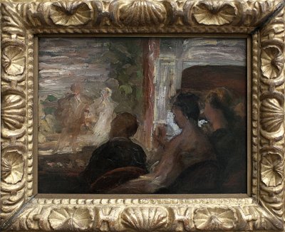 Loża teatralna. Obraz Honore Daumiera (1808-1879), ok. 1865. Art francais autorstwa Honoré Daumier