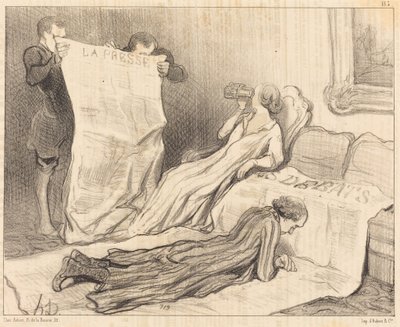 Prenumeratorzy otrzymują swoją gazetę... autorstwa Honoré Daumier