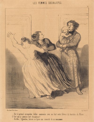 Ach! On zamierza przeszkodzić mi pójść... autorstwa Honoré Daumier